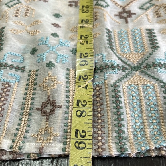 Soft Surroundings Boho Embroidered Long Sleeve Blouse Sheer Size 3X. - Picture 7 of 8